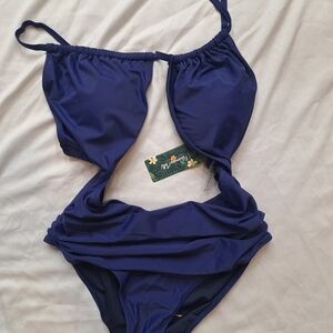 Blue One-Piece Swimsuit